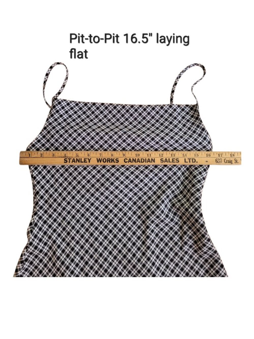 90s Inspired Plaid Slip Dress Black & White Cowl Neck Mini Spaghetti Strap sz M - Picture 6 of 10